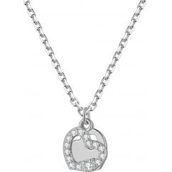 925 Sterling Silver Double Heart Pendant Necklace