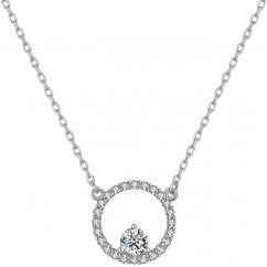 925 Sterling Silver Open Circle Necklace