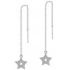 925 Sterling Star Chain Earring 