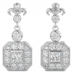 Art Deco Sterling Silver Women’s Dangle Earrings