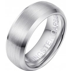 Brushed Tungsten Carbide Wedding Band for Men