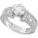 Sterling Silver Filigree Diamond Rings