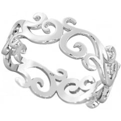 Filigree Design Sterling Silver Band Ring