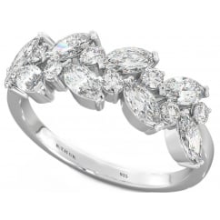 Ladies 925 Sterling Silver Stunning Marquise-Cut Wedding Engagement Bridal Ring 