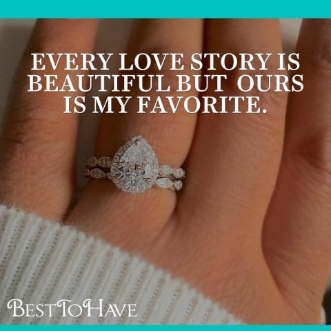 True Love Wedding Engagement Bridal Ring Set