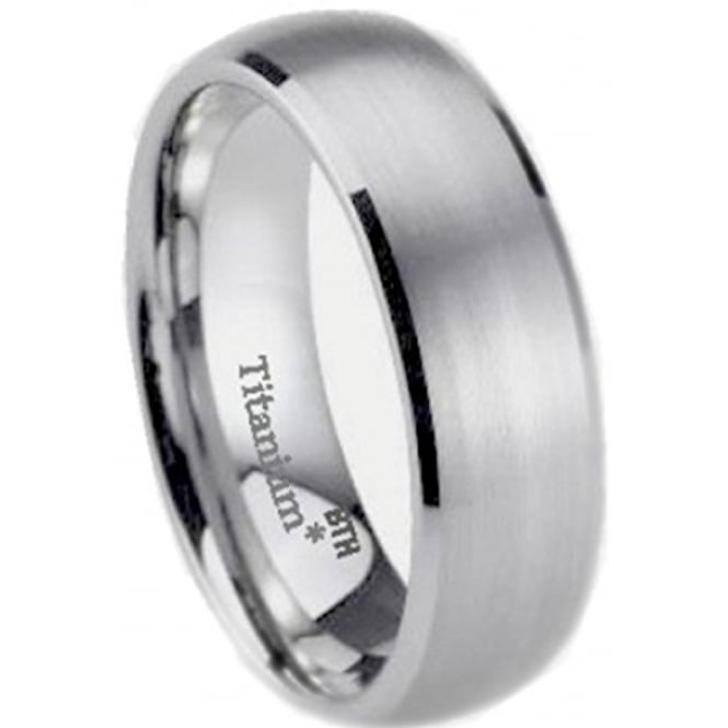 Men’s 8mm Titanium Classic Wedding Ring 