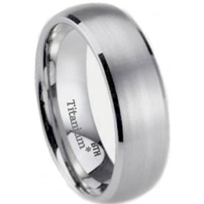 Men’s 8mm Titanium Classic Wedding Ring 
