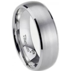 Men’s 8mm Titanium Classic Wedding Ring 