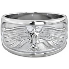 Mens 925 Sterling Silver Eagle Wedding Ring