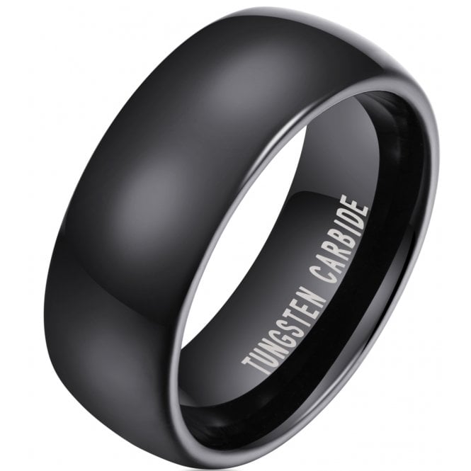 8mm Tungsten Carbide Brushed Finish Men's Wedding Band – Comfort Fit – Sizes 5-15