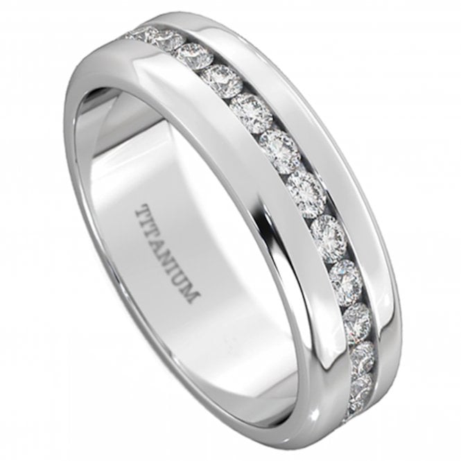 Mens Classic Unisex Titanium Wedding Engagement Band Ring- 6mm