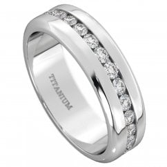 Mens Classic Unisex Titanium Wedding Engagement Band Ring- 6mm