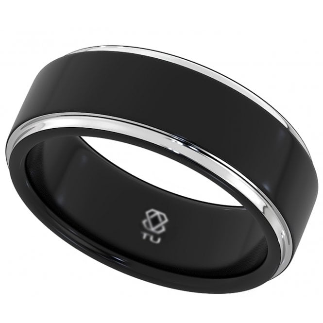 Men's Rings Black Tungsten Classic Comfort Fit Band