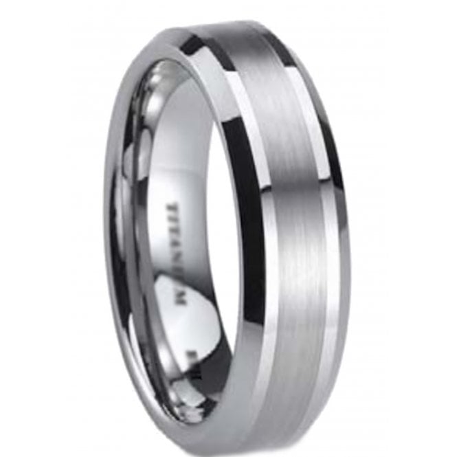 Mens Titanium Ring - Wedding Engagement Band Ring- 6mm