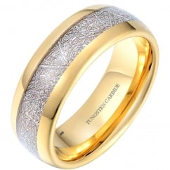 Mens Tungsten Meteorite Classic Unisex Band Ring