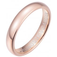 Rose Gold Tungsten Carbide Engagement Wedding Band Eternity Ring