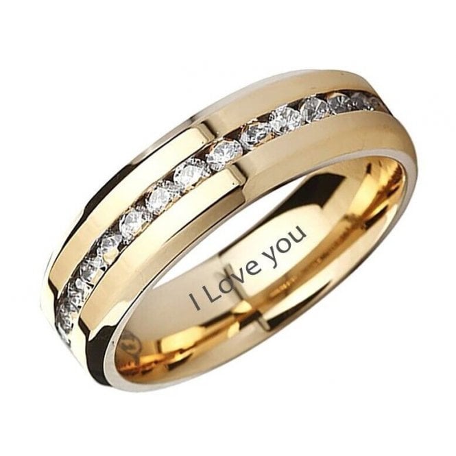 Titanium Personalised Unisex Eternity Ring 6mm