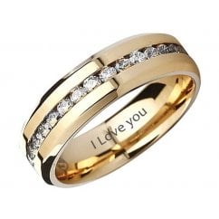 Titanium Personalised Unisex Eternity Ring 6mm