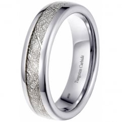 Tungsten Meteorite Wedding Eternity Ring for Men & Women