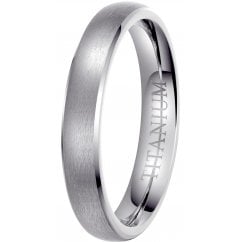Ladies / Mens Brushed 4mm Titanium Wedding Ring -Unisex