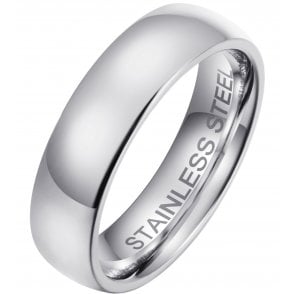 Unisex Mens Womens 6mm Stainless Steel Wedding Band