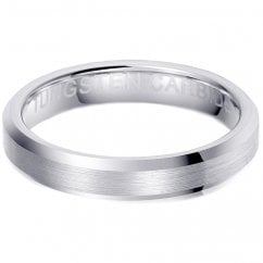 Unisex Tungsten 4mm Classic Wedding Band Ring