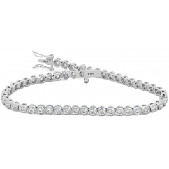 Women’s Round Tennis Bracelet 7.5 inches Sterling Silver