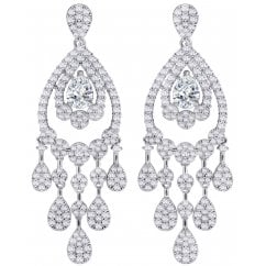 Women’s Sterling Silver Chandelier Dangle Earrings 