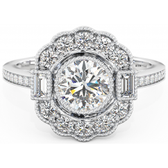 Women's 925 Sterling Silver Art-Deco Ring